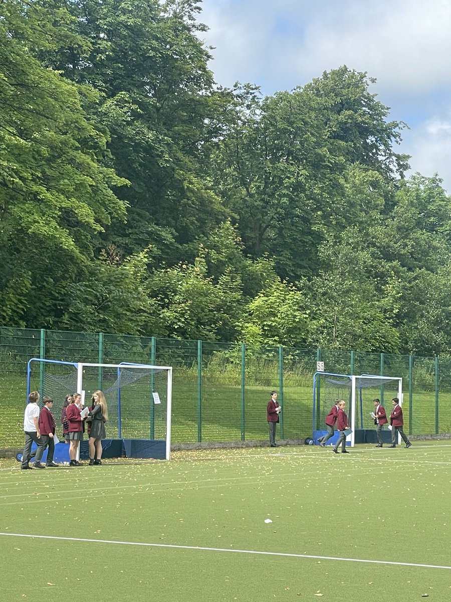 Mr Eaglesham and Mr Wilson’s S2 classes are outside doing an algebra removing brackets treasure hunt 🏴‍☠️<a href="/stninianshigh/">Saint Ninian's</a>