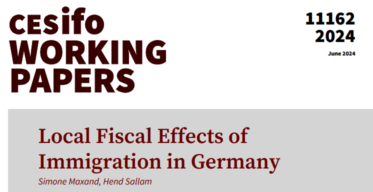 Local Fiscal Effects of Immigration in Germany | <a href="/SimoneMaxand/">Simone Maxand</a>  Hend Sallam
#EconTwitter
cesifo.org/en/publication…