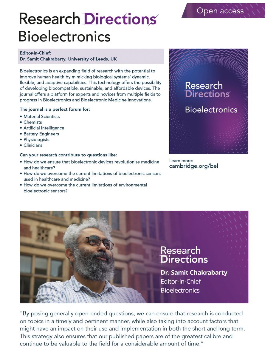 CUP_RDirections's tweet image. Attention @FENSorg #FENS2024 attendees!

Can your research answer our questions for #RDBioelectronics? See below for info on our question-led approach and connect with Ed Board member Harish Kambampati for further details.

bit.ly/4cgQq4W

#bioelectronics #neuroscience