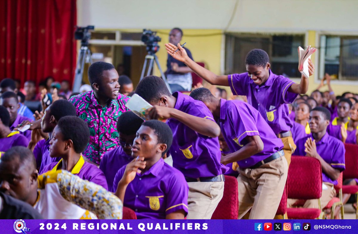 NSMQGhana's tweet image. CENTRAL

End of Round 3

Aggrey Memorial Zion SHS: 58pts
Mando SHTS: 21pts
Komenda SHTS: 09pts

&quot;M&apos;anhyia Aggrey anka y&apos;ayɛ me defe defe...🎶

#NSMQRegionals #NSMQ2024 #Primetime