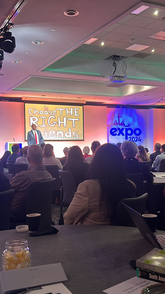 KatieCosstick's tweet photo. Thank you Errol from @beingbrilliant  for your tips on how to succeed: a can do mindset, being courageous outside of our comfort zone and choosing the right people around us. Be an ‘adder’ and surround yourself with ‘multipliers’ who celebrate us. Collaboration is key. #lataexpo https://t.co/SuzfF8AlKw