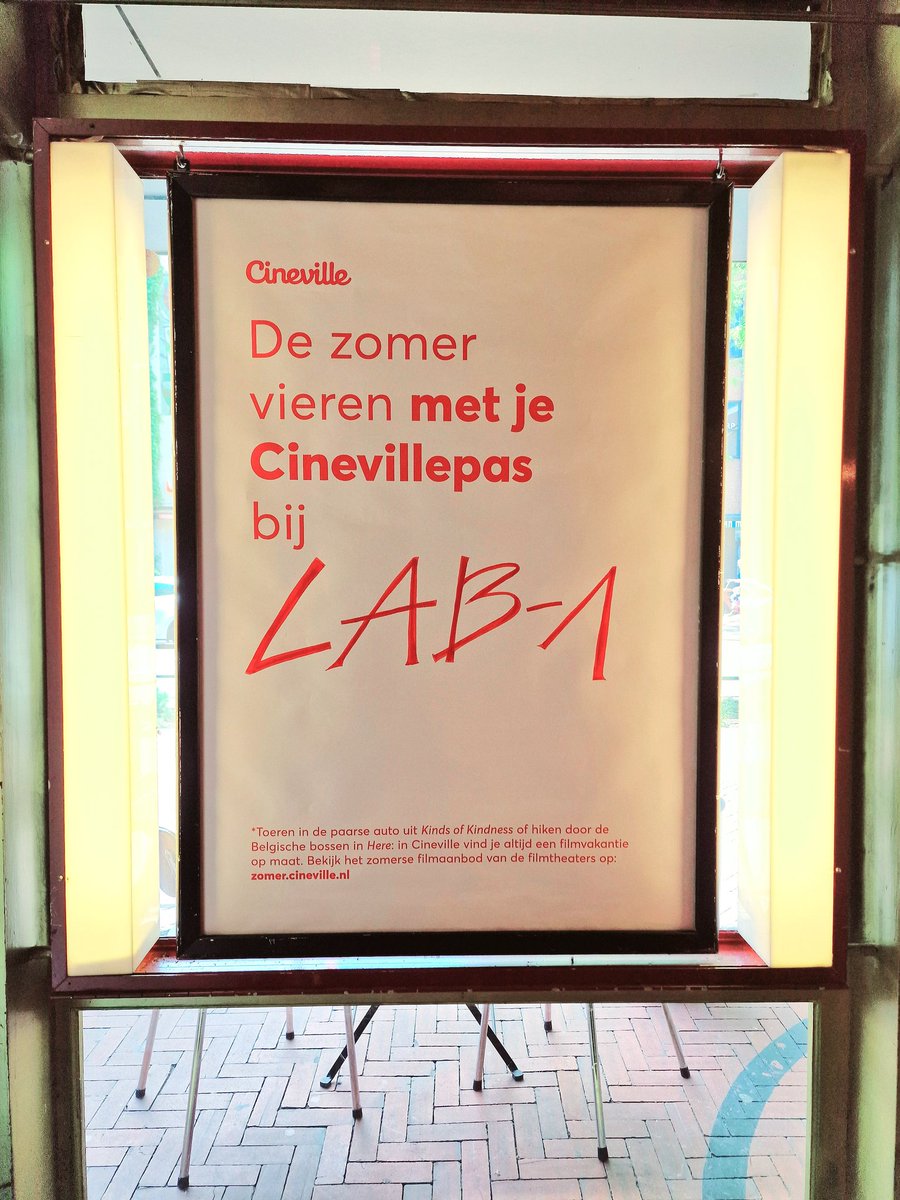 Don't forget your Cinevillepas in the summer! ☀️

With Cinevillepas you can watch films in 70 cinemas in the Netherlands for just €18,50 or 22,50 (30yo+) a month! 🫶

see you at LAB-1!
