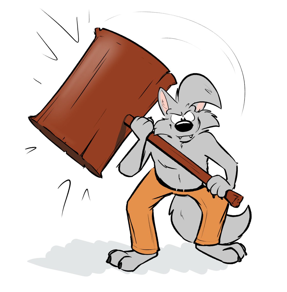 willmofield's tweet image. A couple of warm up drawings based on some of the Toon June prompts (oversized weapon and amusing injuries), fingers crossed I'll get in some more before the month is out!