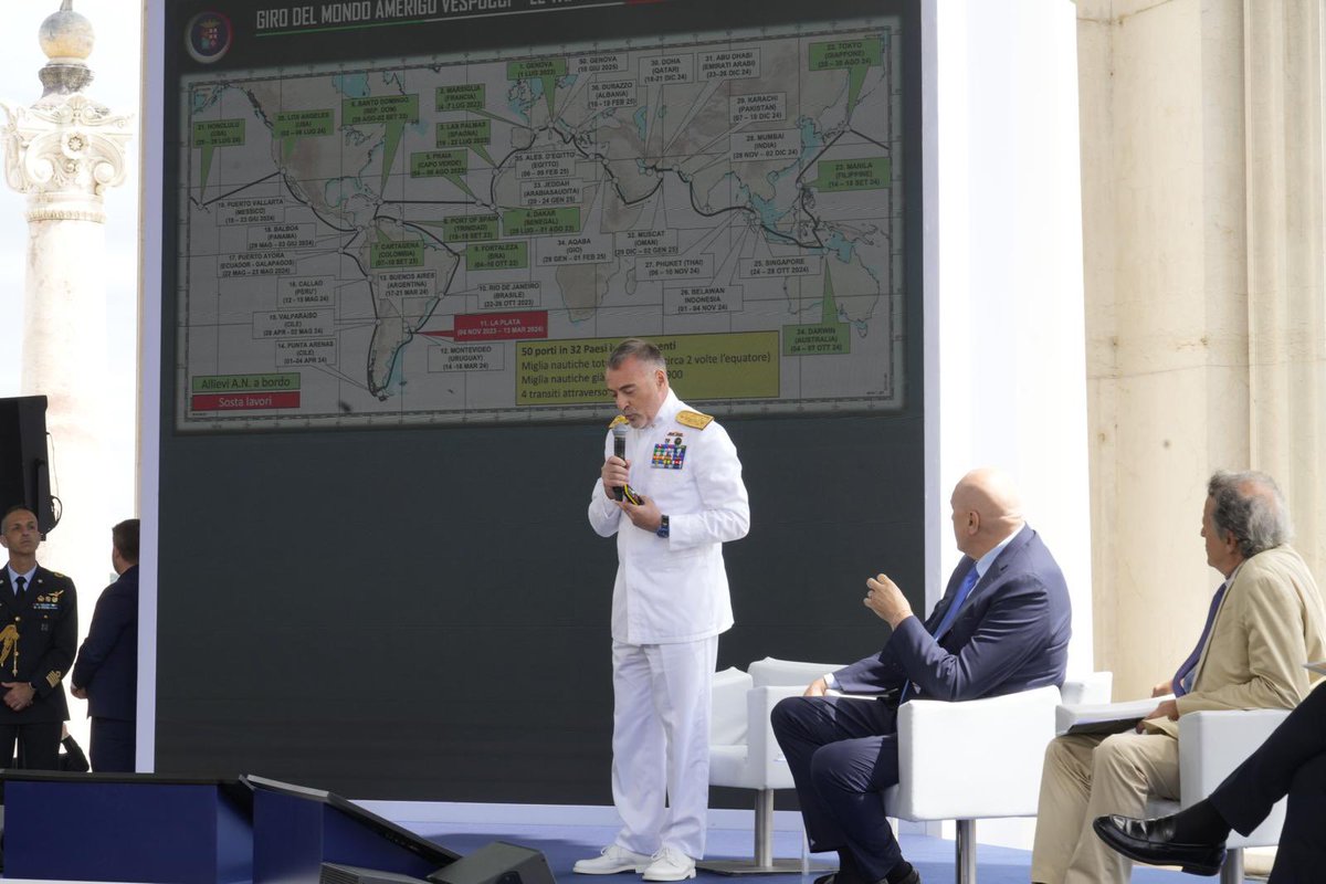 Marina Militare (@italiannavy) on Twitter photo "Nave Vespucci è un orgoglio nazionale che attraverso le campagne addestrative insegna a navigare a tutti i giovani ufficiali: marinai nella mente nell’anima nel cuore " cosi il #CSMM Enrico Credendino alla conferenza stampa di presentazione di Villaggio Italia
<a href="/tourvespucci/">Tour Vespucci</a> "Nave Vespucci è un orgoglio nazionale che attraverso le campagne addestrative insegna a navigare a tutti i giovani ufficiali: marinai nella mente nell’anima nel cuore " cosi il #CSMM Enrico Credendino alla conferenza stampa di presentazione di Villaggio Italia
<a href="/tourvespucci/">Tour Vespucci</a>