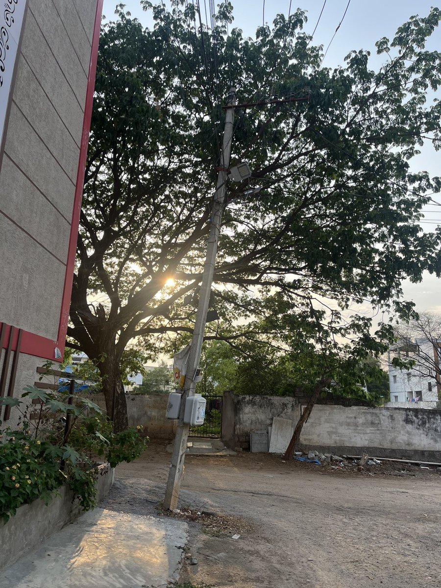 SripalB's tweet photo. @CommissionrGHMC   Dear sir, two electrical poles in our lane about to break and fall down. please install new poles before someone  got affected.We have already given many complaints to our AE (Yapral)Ramanayak Garu,They are always giving us empty promises and doing nothing. https://t.co/RbJCy0y3bM
