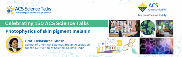 Suman Chakrabarty (@sumanphyschem) on Twitter photo Debashree Ghosh <a href="/GhoshDebashree1/">Debashree Ghosh</a> will talk about "Photophysics of skin pigment melanin" #compchem
ACS Science Talks: Virtual Lecture Series us02web.zoom.us/webinar/regist… Debashree Ghosh <a href="/GhoshDebashree1/">Debashree Ghosh</a> will talk about "Photophysics of skin pigment melanin" #compchem
ACS Science Talks: Virtual Lecture Series us02web.zoom.us/webinar/regist…
