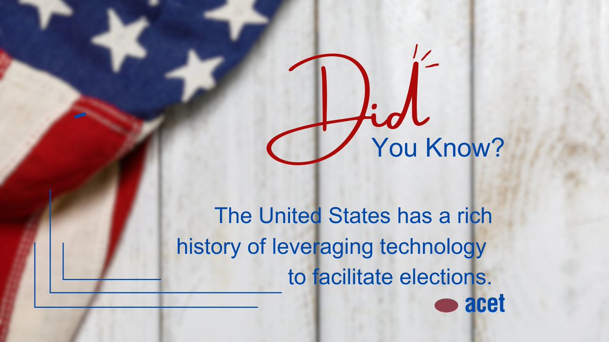 ACET_Tech's tweet image. America has a long history of using election technology! From the analog tabulators of the 1800s to today&apos;s optical scanners, our journey reflects continuous innovation to ensure secure and transparent elections. #ElectionTech #VotingHistory #Innovation