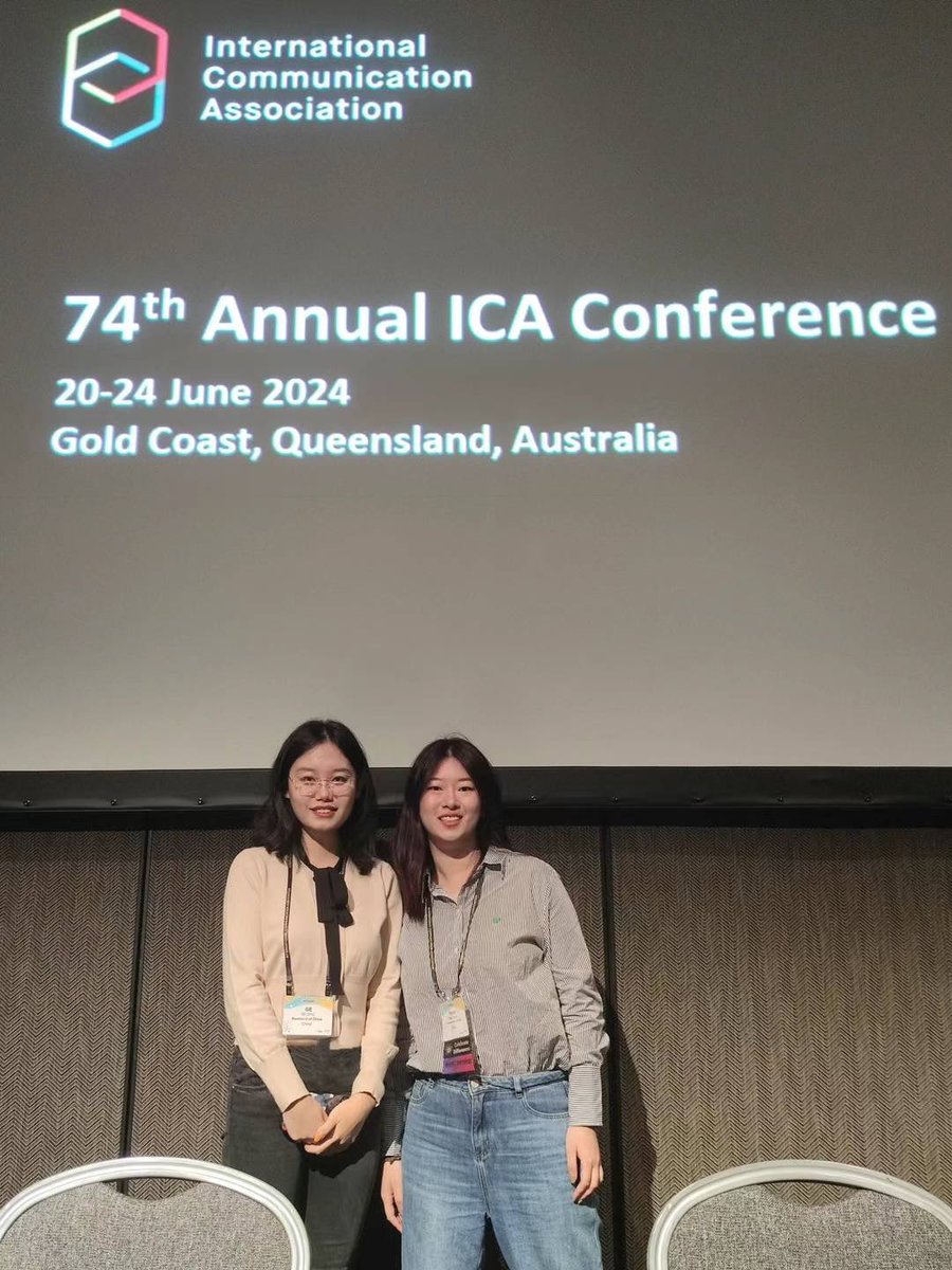 My first ICA journey ends🥰Shout out to my best coauthor <a href="/zhugezg/">zhuge</a>! Presented our work about fan reporting and privacy and surveillance in two sessions at #ICA24 Really enjoyed pop culture escalator panel!  <a href="/ICAPopular/">ICA Popular Media & Culture</a> Lucky to have a 1-2-1 discussion with Professor Anthony Fung!