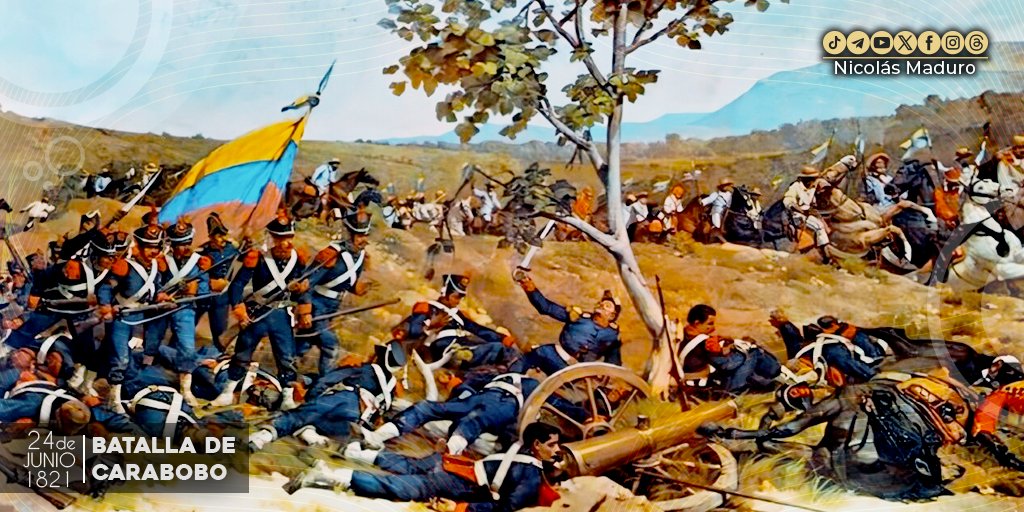 Hace 203 años la imponente sabana de Carabobo fue el escenario de la más extraordinaria acción militar de nuestra historia, la batalla que selló la Independencia. Hoy ante un nuevo desafío por la Patria, la arenga inmortal del padre Bolívar retumba en todo el país, llamándonos