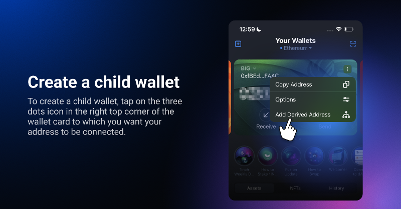 1inchWallet's tweet photo. Enhance your crypto management โจ
Unlock the power of HD wallets in the #1inchWallet for ultimate privacy and efficiency.
๐ Swipe through the slides to see how easy it is to set up your HD wallet.