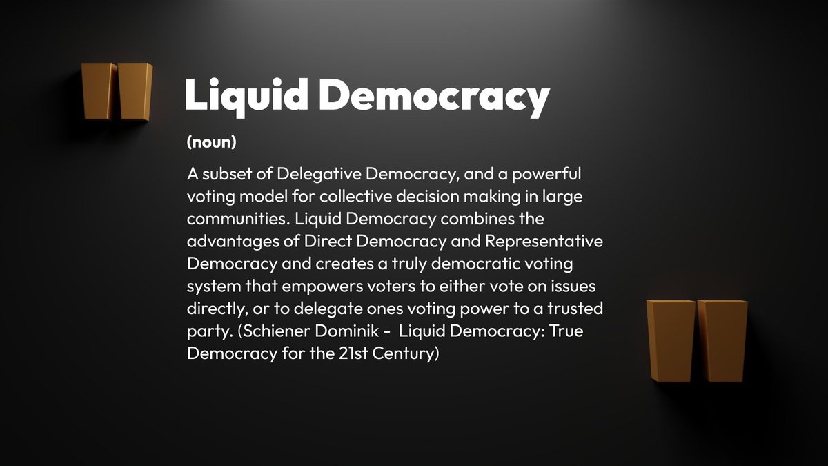 humanode_io's tweet image. Word of the day: Liquid Democracy

#Humanode #Wordoftheday