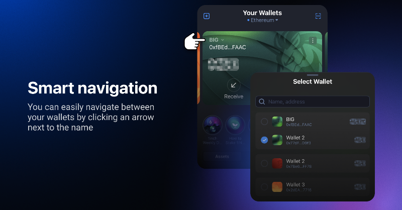 1inchWallet's tweet photo. Enhance your crypto management โจ
Unlock the power of HD wallets in the #1inchWallet for ultimate privacy and efficiency.
๐ Swipe through the slides to see how easy it is to set up your HD wallet.