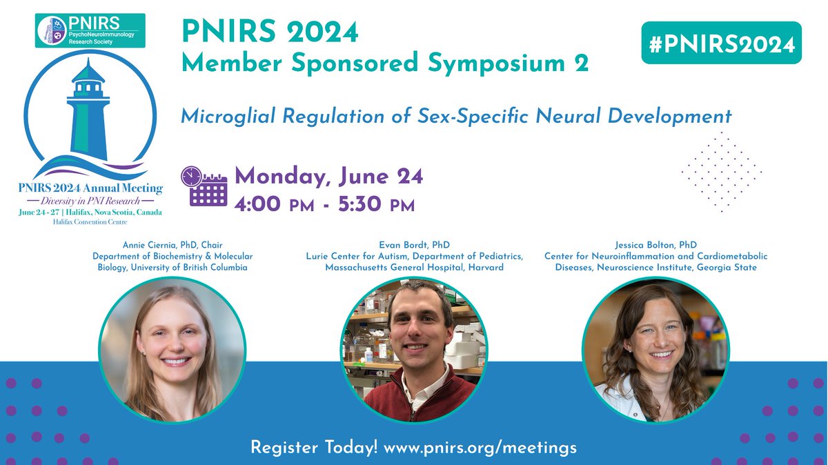 Annie Vogel Ciernia (@avogelciernia) on Twitter photo Arrived in Halifax for #PNIRS2024! Looks like a great lineup for the week and I am super excited about our session tonight with <a href="/JessicaLBolton/">Dr. Jessica L. Bolton</a> and <a href="/evanbordt/">Evan Bordt</a> on Microglial Regulation of Sex-Specific Neural Development! Arrived in Halifax for #PNIRS2024! Looks like a great lineup for the week and I am super excited about our session tonight with <a href="/JessicaLBolton/">Dr. Jessica L. Bolton</a> and <a href="/evanbordt/">Evan Bordt</a> on Microglial Regulation of Sex-Specific Neural Development!