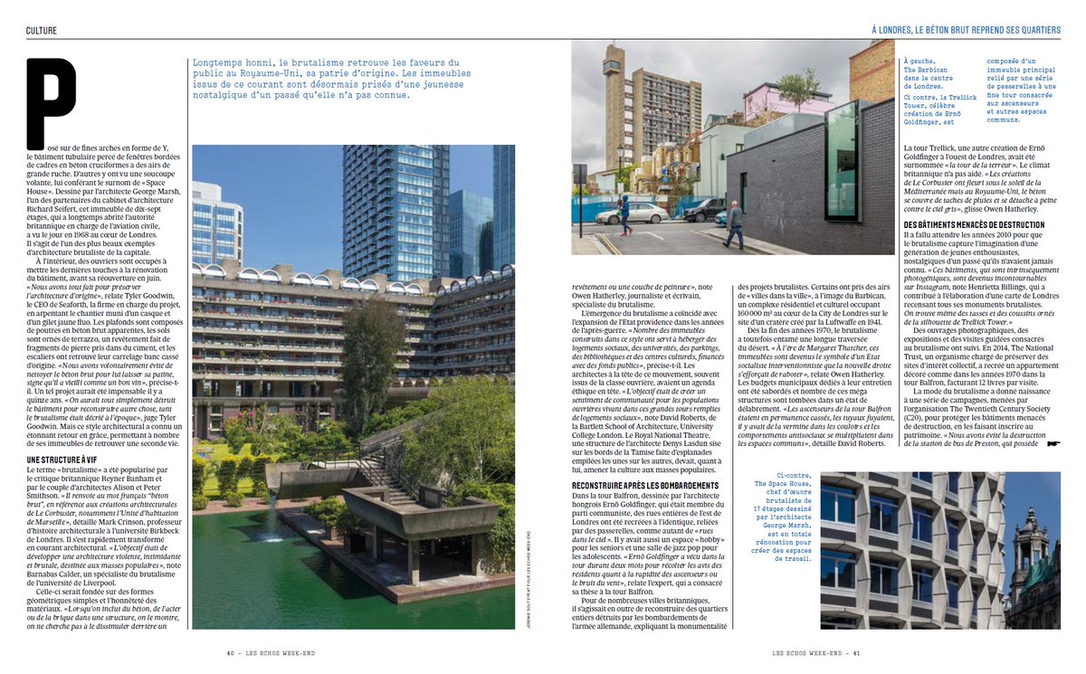 in <a href="/lesechos/">Les Echos</a>, #Brutalism in #London is reappraised by passionate advocates and string of sensitive refurbishments: lesechos.fr/weekend/mode-b…