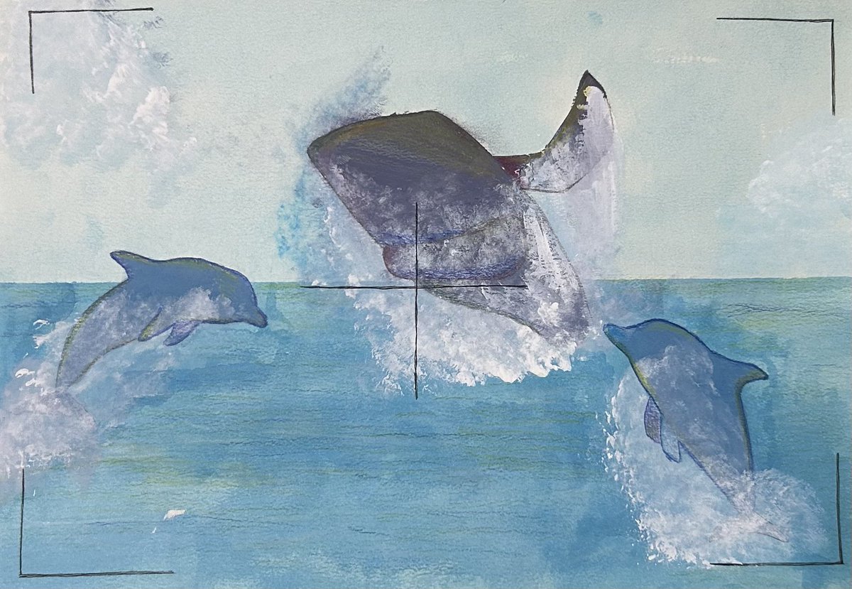 Whale #水彩画  #水彩画練習中