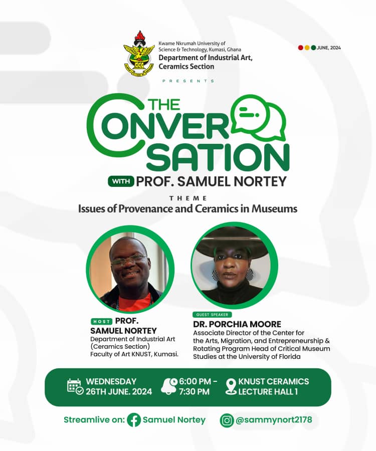 So excited to be I'm conversation with Dr. Samuel Nortey at Kwame Nkrumah University of Science and Technology in Kumasi Ghana! <a href="/UF/">FLORIDA</a> <a href="/UFCOTA/">UF College of the Arts</a> <a href="/UFMuseumStudies/">UF Museum Studies</a>