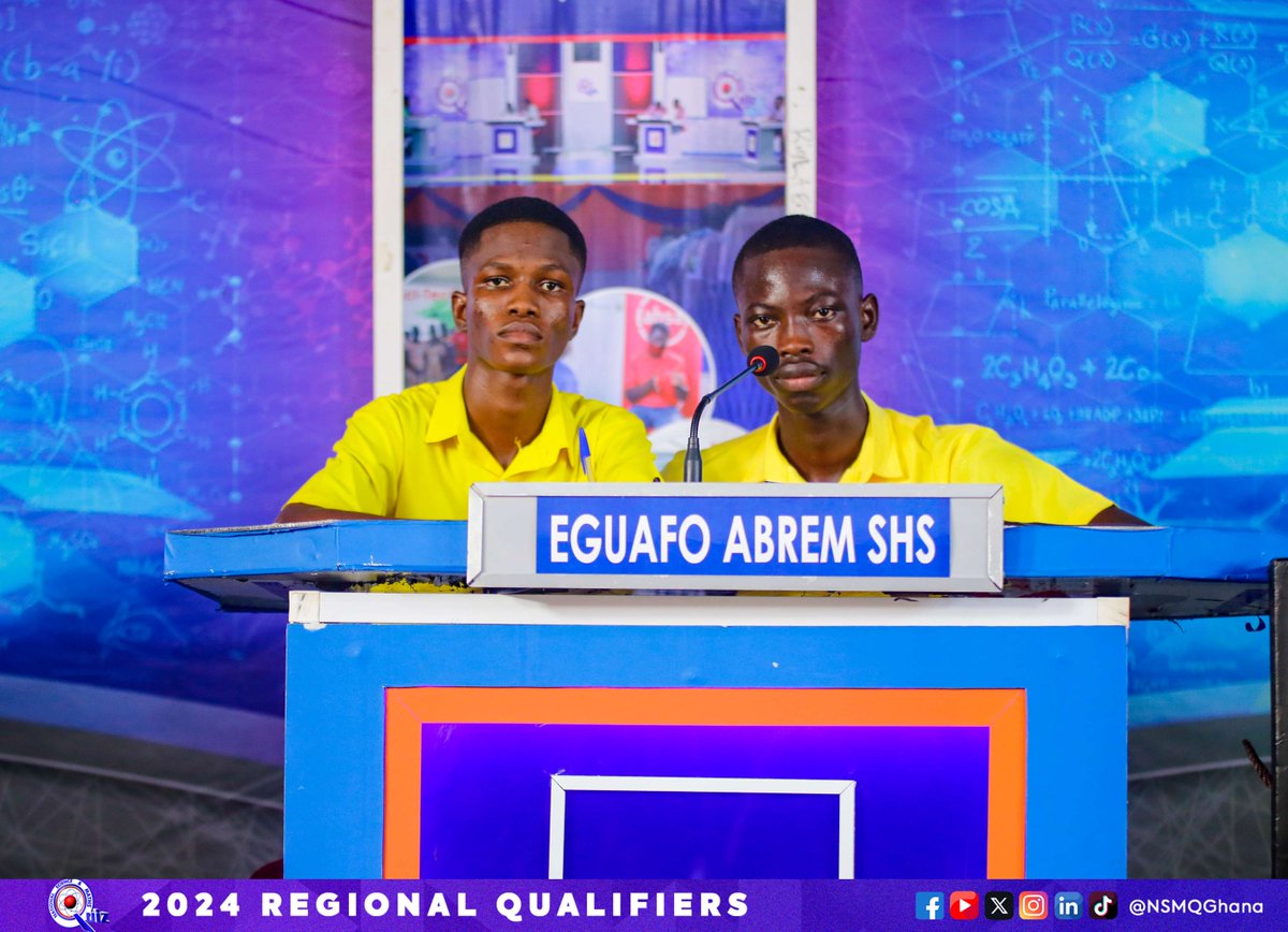 NSMQGhana's tweet image. CENTRAL

In the next contest, we have:

Obrachire SHTS
Eguafo Abrem SHS
Holy Child School
Breman Asikuma SHS

#NSMQRegionals #NSMQ2024 #Primetime