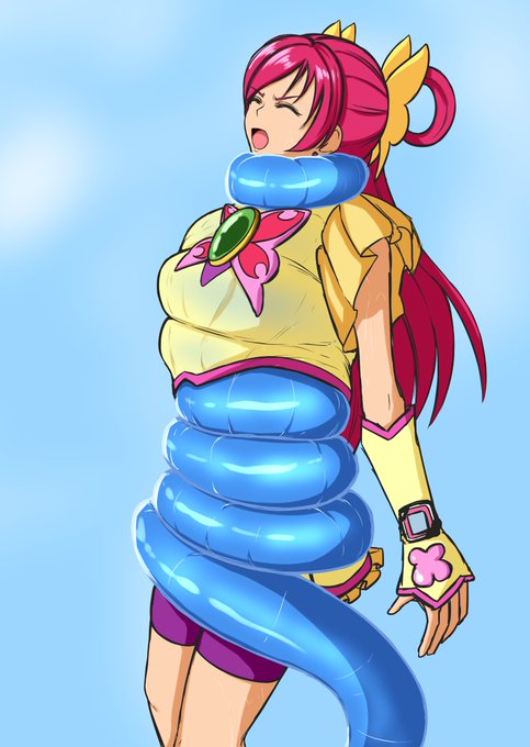 暑くなってきたので涼しい色にしようと思い、青い触手にしました。 