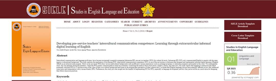 My latest pub on #intercultural communication and #digital learning of English with Indonesian colleagues.