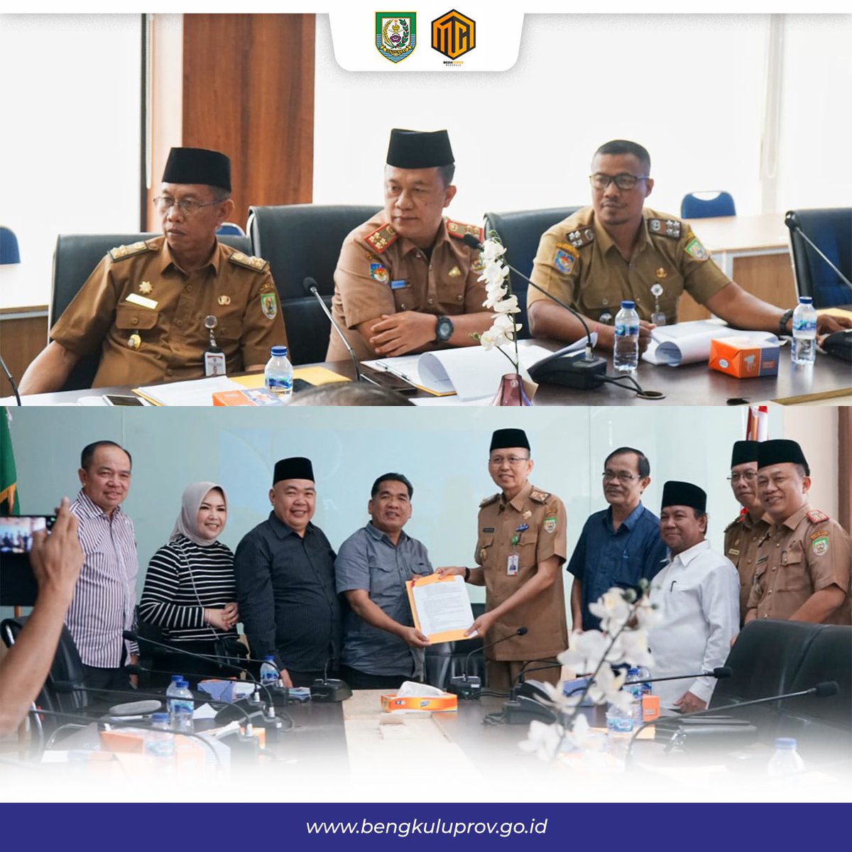 mediacenterBKL's tweet photo. Sekretaris Daerah (Sekda) Provinsi Bengkulu Isnan Fajri menghadiri Undangan Rapat dari Komisi IV DPRD Provinsi Bengkulu terkait Evaluasi Tim Seleksi Lelang Jabatan Direktur RSUD M. Yunus Bengkulu di Ruang Rapat Pimpinan DPRD Provinsi Bengkulu, Senin (24/6). https://t.co/SnOjKA522y