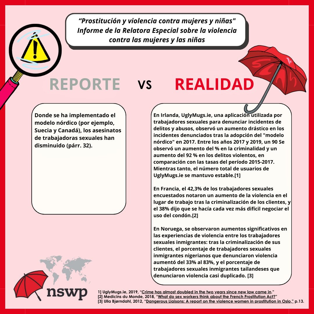 CPSproderechos's tweet image. Las investigaciones han demostrado que el #NordicModel no ha reducido la prostitución y ha aumentado la violencia hacía las personas que ejercen el trabajo sexual #HRC56
