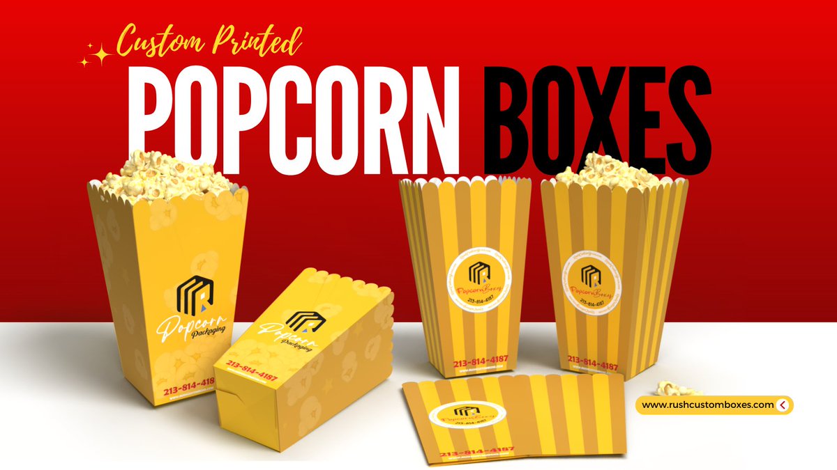 rushcustomboxes's tweet image. 🍿 Make movie nights special with our custom Popcorn Boxes! 🌟 Perfect for cinemas, parties, or cozy nights in. Customize and order now at rushcustomboxes.com/consumer-indus… 🎥📦 #PopcornBoxes #MovieNight #CustomPackaging