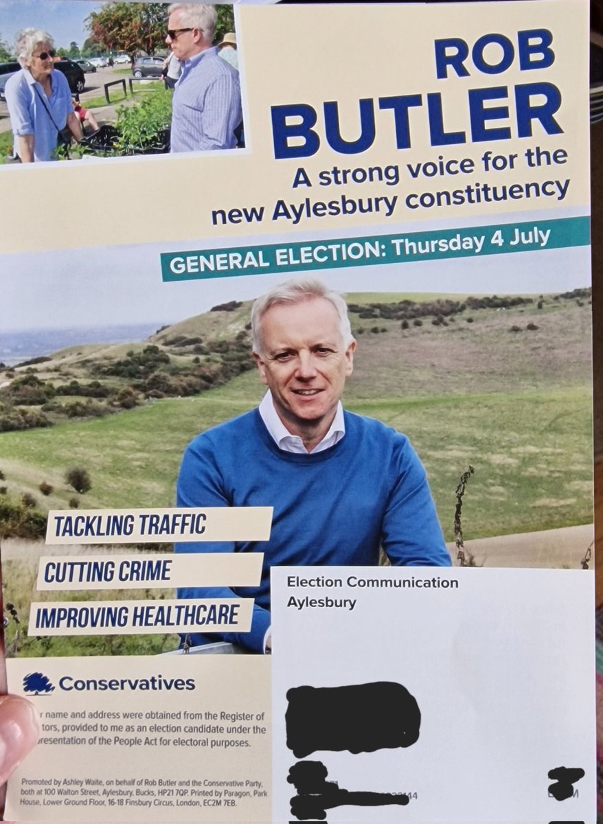 Jason Wise (@jasonawise) on Twitter photo Received the latest election leaflet from <a href="/Conservatives/">Conservatives</a> candidate <a href="/RobBAylesbury/">Rob Butler</a>.
Didn't want to use a picture taken in #Aylesbury for the front of your leaflet?
Last time I checked #Aylesbury is a landlocked constituency.
#ukgeneralelection #election2024 #ukelection Received the latest election leaflet from <a href="/Conservatives/">Conservatives</a> candidate <a href="/RobBAylesbury/">Rob Butler</a>.
Didn't want to use a picture taken in #Aylesbury for the front of your leaflet?
Last time I checked #Aylesbury is a landlocked constituency.
#ukgeneralelection #election2024 #ukelection