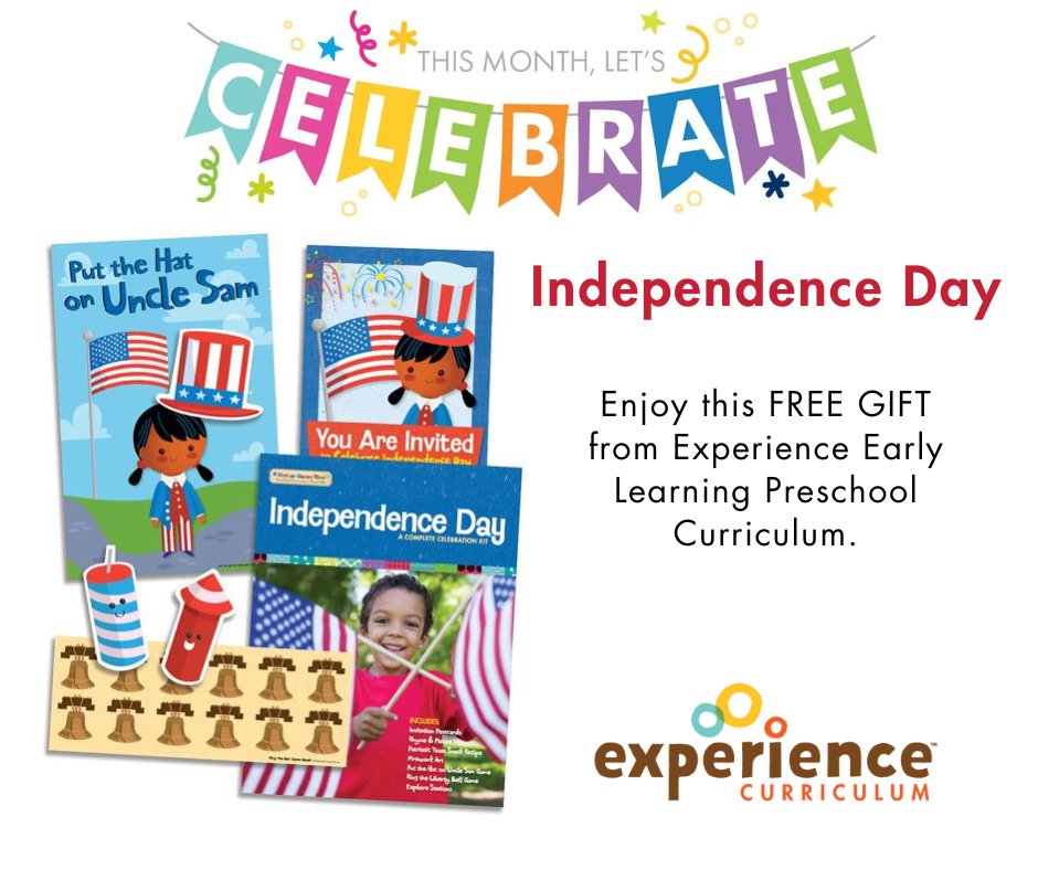 ExpCurriculum's tweet image. 🇺🇸 Get ready to celebrate Independence Day! Our monthly celebration kits make planning a fun celebration with your children and their families easy!

▶️ Download your Independence Day Celebration Kit
bit.ly/4ce4nQY

#ExperienceCurriculum