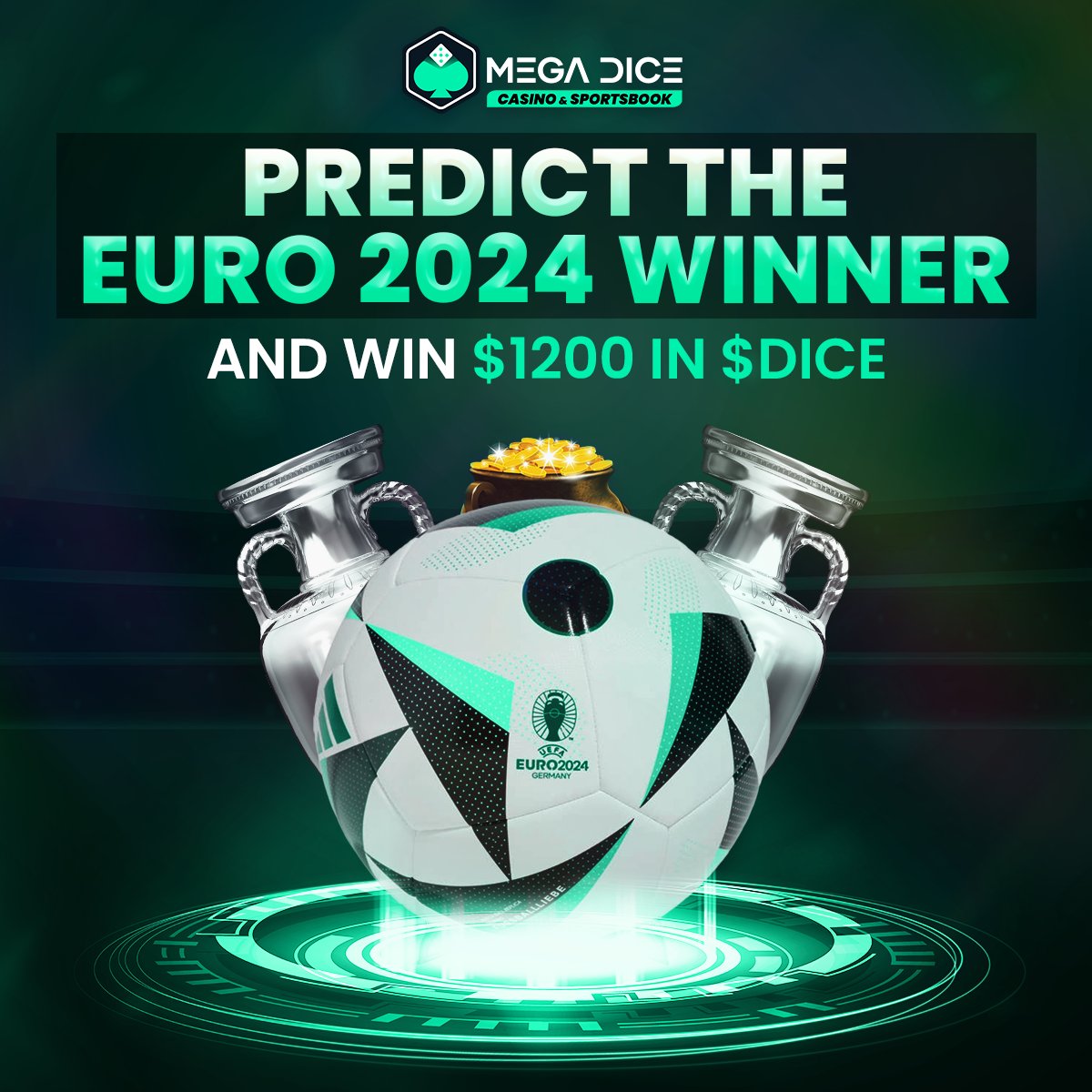 Who will win the #EURO2024? 🏆⚽️

Predict the #Winner and stand a chance to win $1200 in #DICE!💰

The rules are simple:
• Like this post 👍
• Comment below with your prediction using hashtag #MDEURO24 💬
• Share with your friends! ➡️

Deadline: 4th July 2024 🗓

Stay tuned as