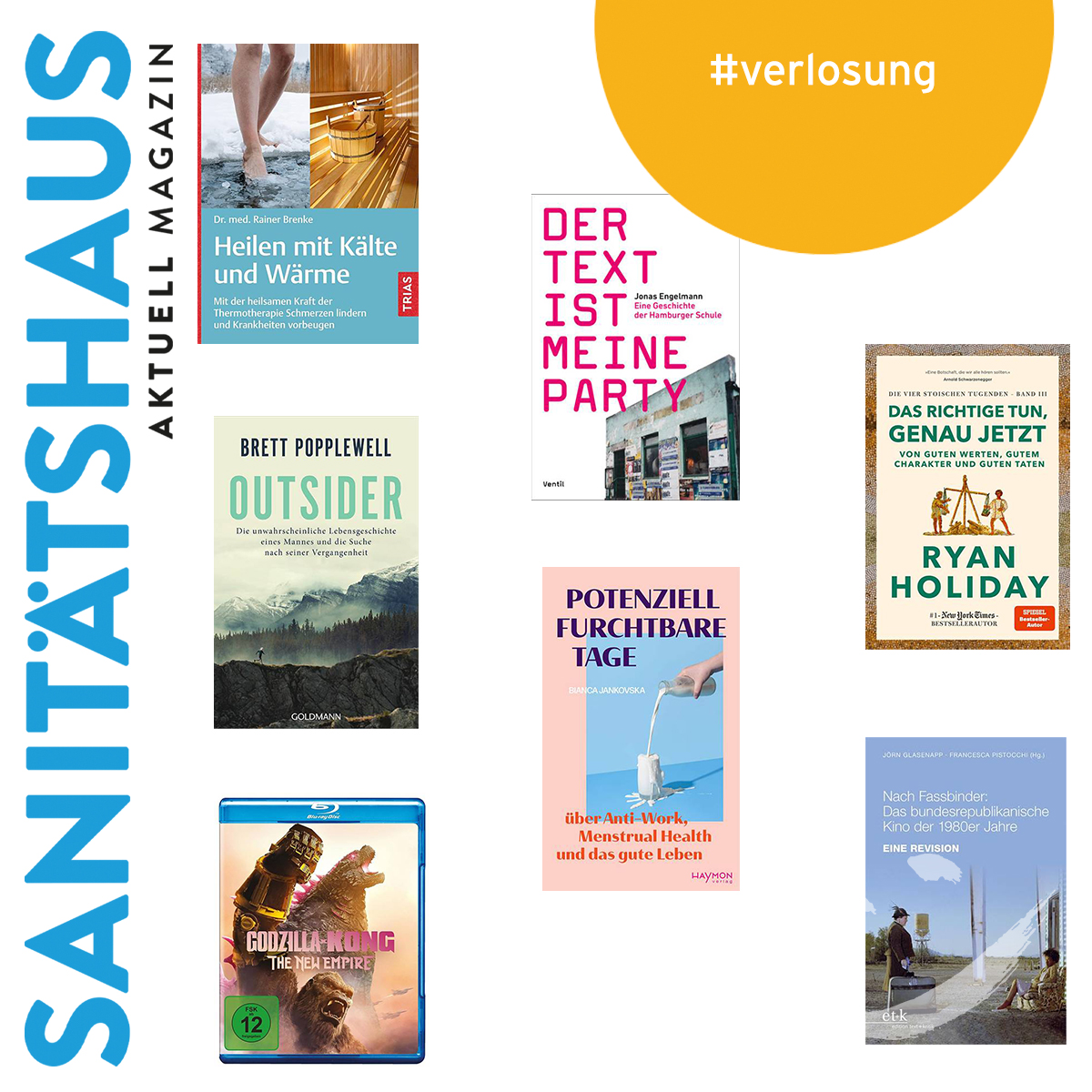 SANITÄTSHAUS AKTUELL MAGAZIN (SAM) (@s_aktuell) on Twitter photo 👨🦱🍀🤩 #VERLOSUNG 🤩🍀👩🦱
Bis 1.7. #verlosen wir unter allen Teilnehmenden, die unsere FACEBOOKSEITE facebook.com/sanitaetshausa… + Beitrag LIKEN 💥 diese Bücher + Filme von: #etk + <a href="/Ventil_Verlag/">Ventil Verlag</a> + <a href="/finanzbuch/">FinanzBuch Verlag</a> + #Haymon + #TRIAS + #Goldmann (<a href="/PenguinRandomDE/">Penguin Random House Verlagsgruppe</a> )
#Gewinnspiel 🍀 👨🦱🍀🤩 #VERLOSUNG 🤩🍀👩🦱
Bis 1.7. #verlosen wir unter allen Teilnehmenden, die unsere FACEBOOKSEITE facebook.com/sanitaetshausa… + Beitrag LIKEN 💥 diese Bücher + Filme von: #etk + <a href="/Ventil_Verlag/">Ventil Verlag</a> + <a href="/finanzbuch/">FinanzBuch Verlag</a> + #Haymon + #TRIAS + #Goldmann (<a href="/PenguinRandomDE/">Penguin Random House Verlagsgruppe</a> )
#Gewinnspiel 🍀