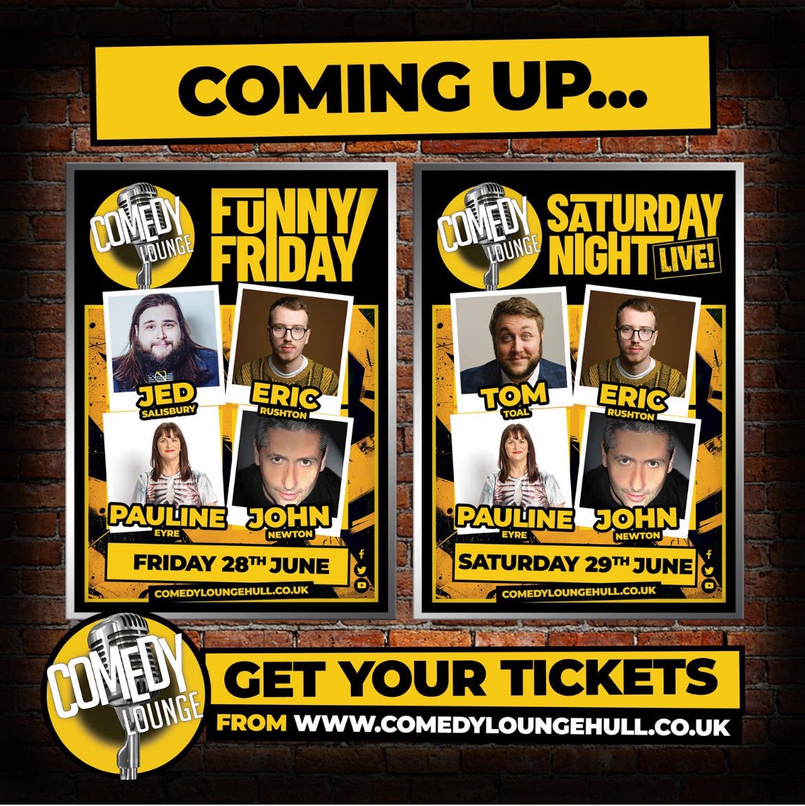 Weekends filled with comedy are our favourite!👏

comedyloungehull.co.uk