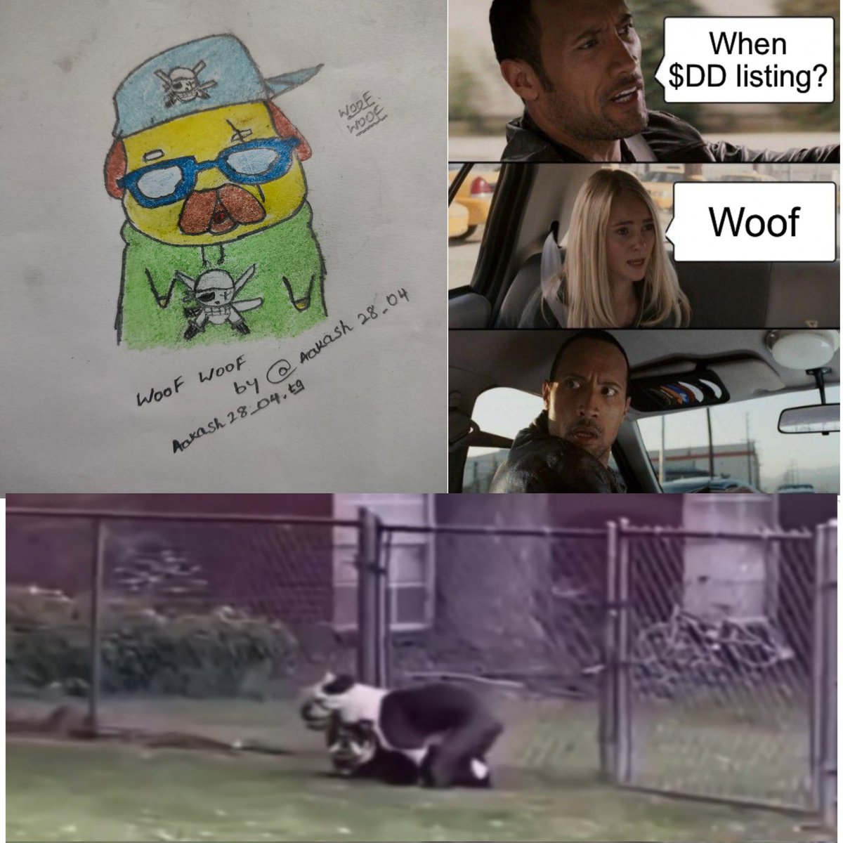 0xzoro_o's tweet photo. Explanation for those who are unable to understand this meme 🧠🧠

This meme is solely based on daily activities and Two major listing events held before $DD woof woof 

#DoubleDog @doubledog_meme

Check the next thread for more details 👇👇 https://t.co/upC6hJybsT