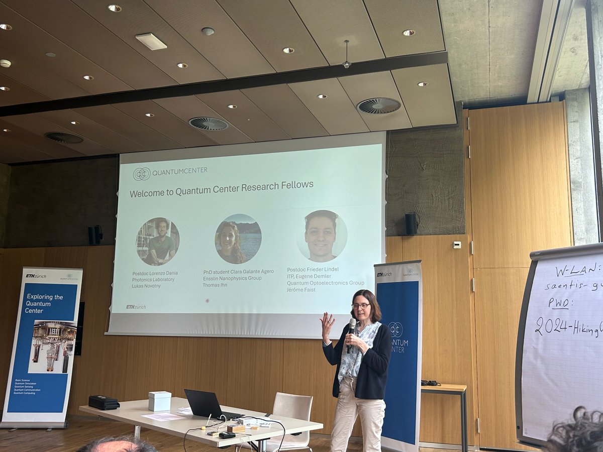 Marina Krstic Marinkovic (@mkmonthelattice) on Twitter photo Andreas Wallraff <a href="/AndreasAtETH/">Andreas Wallraff</a> and Francesca Bay kicking off the <a href="/ETH_en/">ETH Zurich</a> Quantum Center general Meeting, with a farewell to the outgoing QC executive director Philipp Kammerlander and a welcome to the new executive director Anu Unnikrishnan and incoming QC fellows <a href="/ETHQuantumCntr/">Quantum Center, ETH Zurich, Switzerland</a> Andreas Wallraff <a href="/AndreasAtETH/">Andreas Wallraff</a> and Francesca Bay kicking off the <a href="/ETH_en/">ETH Zurich</a> Quantum Center general Meeting, with a farewell to the outgoing QC executive director Philipp Kammerlander and a welcome to the new executive director Anu Unnikrishnan and incoming QC fellows <a href="/ETHQuantumCntr/">Quantum Center, ETH Zurich, Switzerland</a>