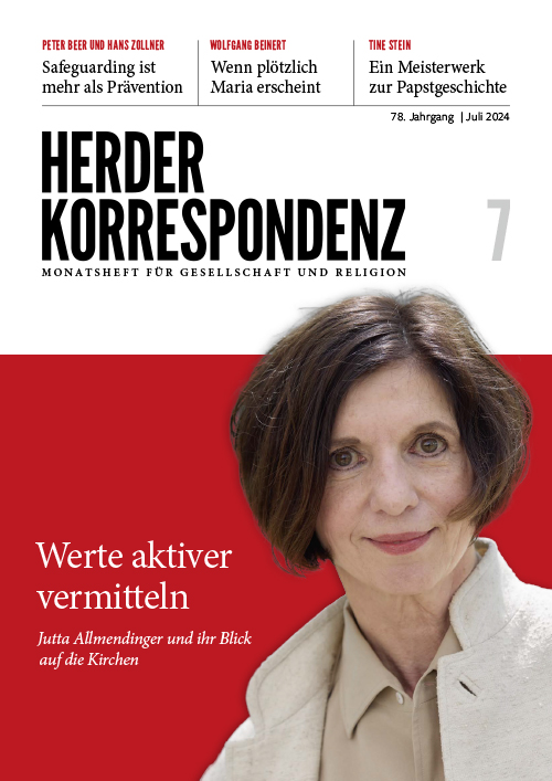 Das Juli-Heft der HK ist da - mit einem Interview mit <a href="/JA_Allmendinger/">Jutta Allmendinger</a> und Beiträgen von Peter Beer und <a href="/hans_zollner/">Hans Zollner SJ</a>, Wolfgang Beinert, <a href="/JosefinePaul/">Josefine Paul</a>, <a href="/OltmerJochen/">Jochen Oltmer</a>, Karl-Theodor zu Guttenberg, <a href="/himmelundhoelli/">Stephanie Höllinger</a> und vielen anderen. Gute Lektüre! herder.de/hk/hefte/aktue…