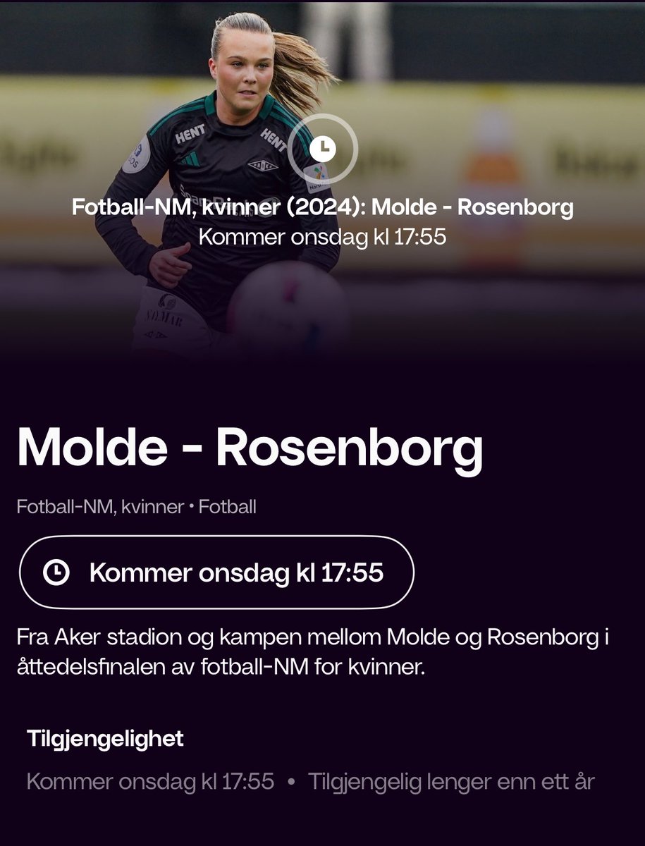 happierthaneffy's tweet image. It’s MOLDE - ROSENBORG Kvinner on Wednesday but you wouldn’t know that if you only followed the clubs social media accounts because there has been 0 posts about it. Insane!
I’m sure there’s RBK fans in Møre og Romsdal who would go to this!
Please do better @RBKvinner 😩