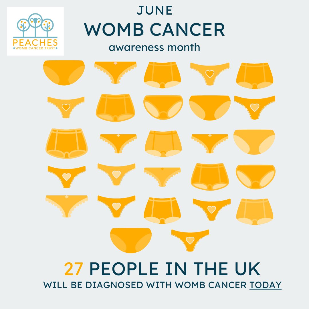 In the UK around 9,700 women, or people with a womb, are diagnosed with womb cancer each year – 27 people every day.
Our recent survey revealed that a third of people have never heard of womb cancer. Share and increase awareness 🙏 #wombcancer #uterinecancer #endometrialcancer