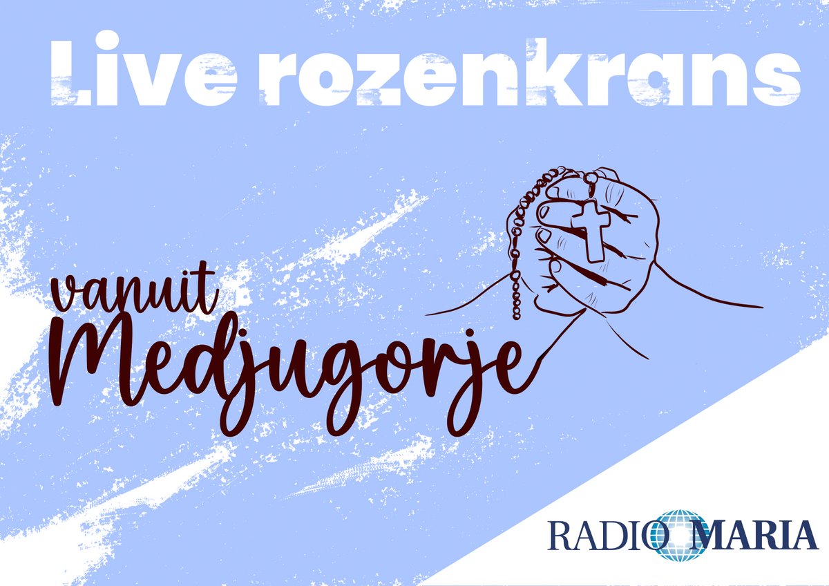 RadioMariaB's tweet image. Morgen bidden we samen met miljoenen luisteraars om 16u rechtstreeks uit Medjugorje de rozenkrans in het kader van de geestelijke bedevaart van Radio Maria: " Samen op weg."