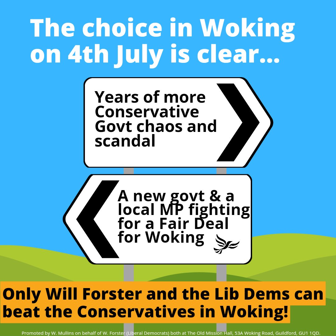 In Woking, the only path to a new Govt is a vote for the Lib Dems to replace our Conservative MP. <a href="/LibDems/">Liberal Democrats</a> are very strong in #Woking with 24 out of 30 cllrs. Labour are not targeting Woking.   🧵