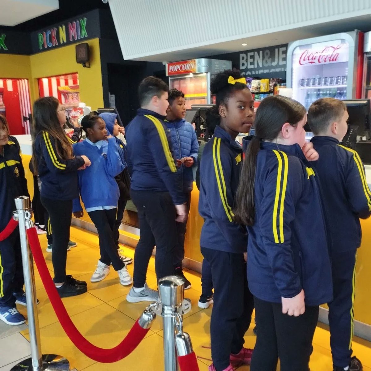 HeartPrimary's tweet photo. Ms.Broderick's third class won the 'Every School Day Counts' competition for the senior classes. Our prize was a trip to the cinema to see 'Kung Fu Panda 4' we had a great time 📽️ 🍿 https://t.co/CqmepGF8Cg
