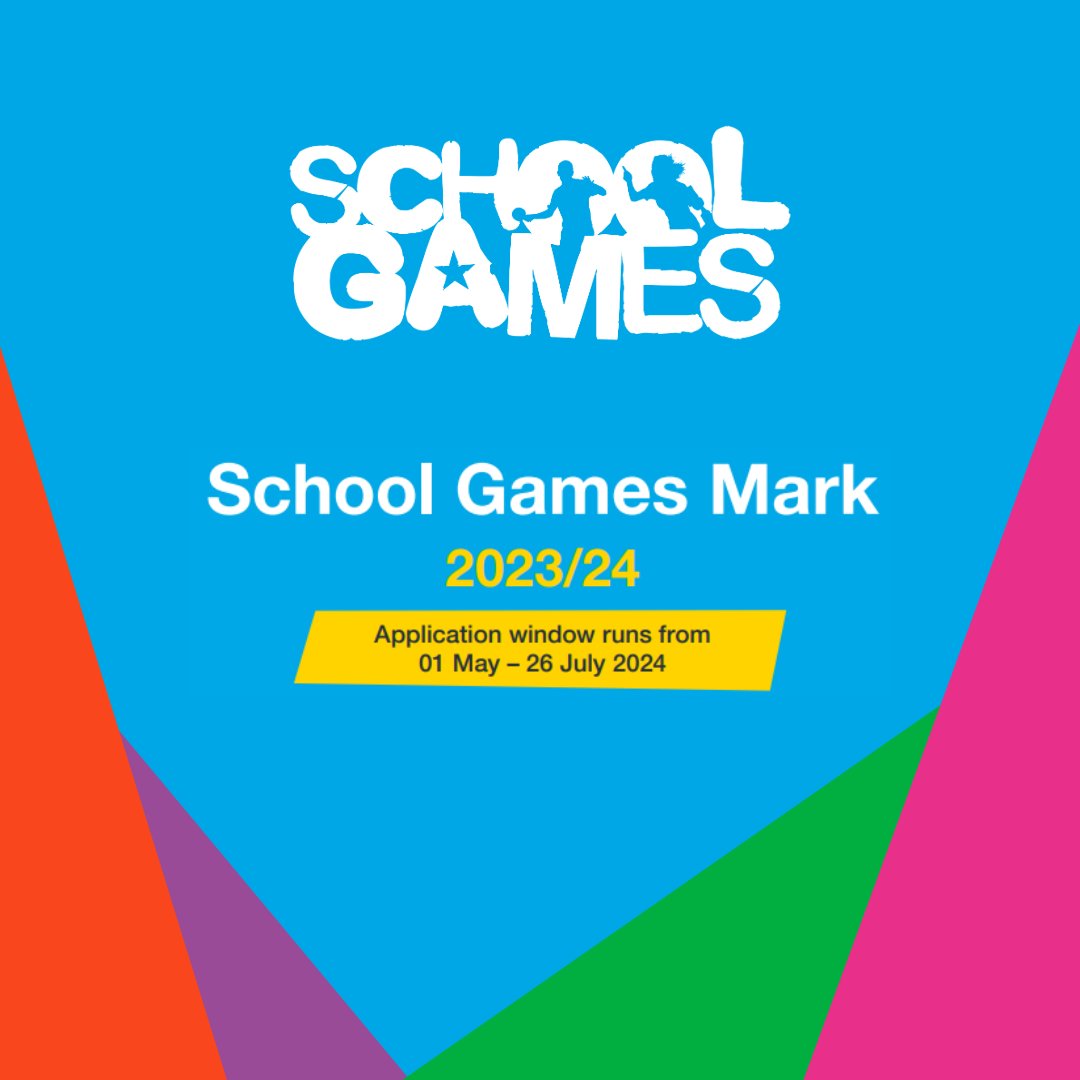 Don't forget that this year's School Games Mark is live 🥇 🥈 🥉! Apply now bit.ly/3KIwKID schools have until 26 July to submit their application. Find guidance documents in your Resource library and don't hesitate to speak to your SGO for support. Good luck🍀!  #SGMark