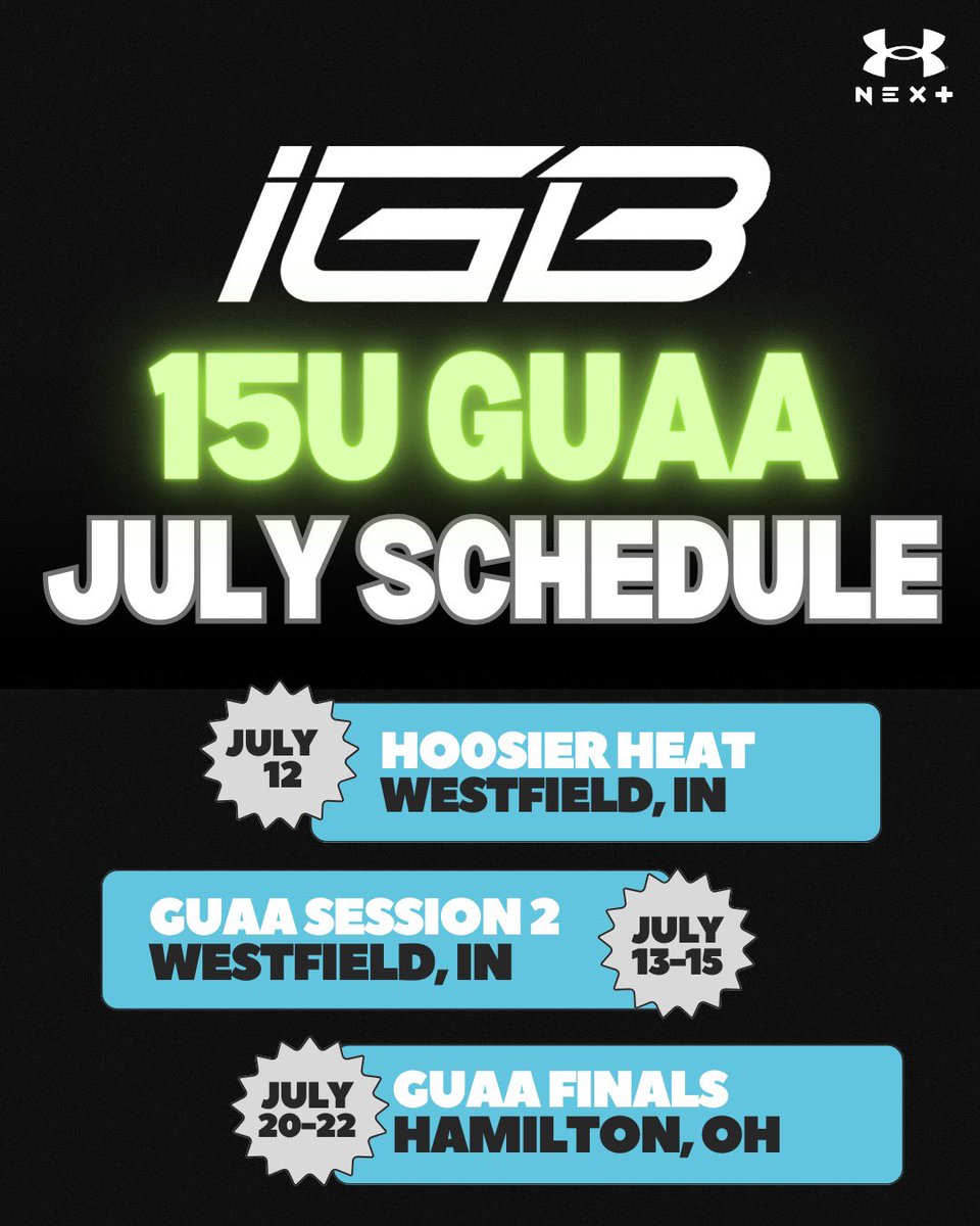 Come see our 2027's and 2028’s in July!
<a href="/IGB_Hoops/">Indiana Girls Basketball</a>