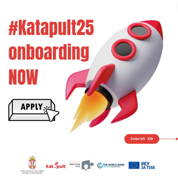 🚀 Katapult: Na korak do investitora!

🌟 Četvrti javni poziv za učešće u Katapult programu akceleracije je OTVOREN! 🌟

🌐 Prijavite se putem Katapult portala i postanite deo Katapult zajednice! 🚀

URL: inovacionifond.rs/cir/info/katap…

<a href="/eusrbija/">EU u Srbiji</a> 
<a href="/WorldBank/">WorldBank</a>
<a href="/katapult_rs/">Katapult Akcelerator</a>