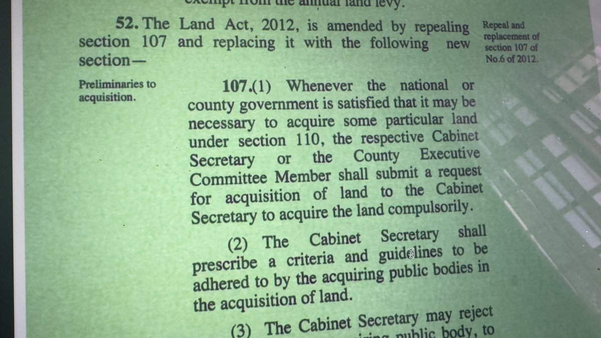 The contentious #landamendment issue being associated with the #REJECTFİNANCEBİLL2024 is under the Land Laws (Amendment) (No. 2) Bill, 2023 Introduced at the National Assembly. 

Link: parliament.go.ke/sites/default/…