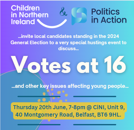 Children in NI (@childreninni) on Twitter photo A HUGE thanks to the young people and panelists that joined our #Votesat16 #GE24 Hustings last night, expertly chaired by @Wiseabap from <a href="/politicsinacti1/">Politics In Action</a> with important contributions from <a href="/ChrisNICCY/">Chris Quinn</a>. For those who couldn’t attend, check out this MEGA thread for the highlights 1/ A HUGE thanks to the young people and panelists that joined our #Votesat16 #GE24 Hustings last night, expertly chaired by @Wiseabap from <a href="/politicsinacti1/">Politics In Action</a> with important contributions from <a href="/ChrisNICCY/">Chris Quinn</a>. For those who couldn’t attend, check out this MEGA thread for the highlights 1/