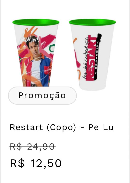 ELE TEM DEMANDA! A camiseta “I Choose Pe Lu” é a ÚNICA da categoria esgotada em TODOS OS TAMANHOS. 

A camiseta “Choose Pe Lu (Nostalgia)” e o copo personalizado ainda estão disponíveis.

Use o cupom CENTRALPELU10 e garanta 10% de desconto em sua compra: heartmerch.com.br/collections/re…