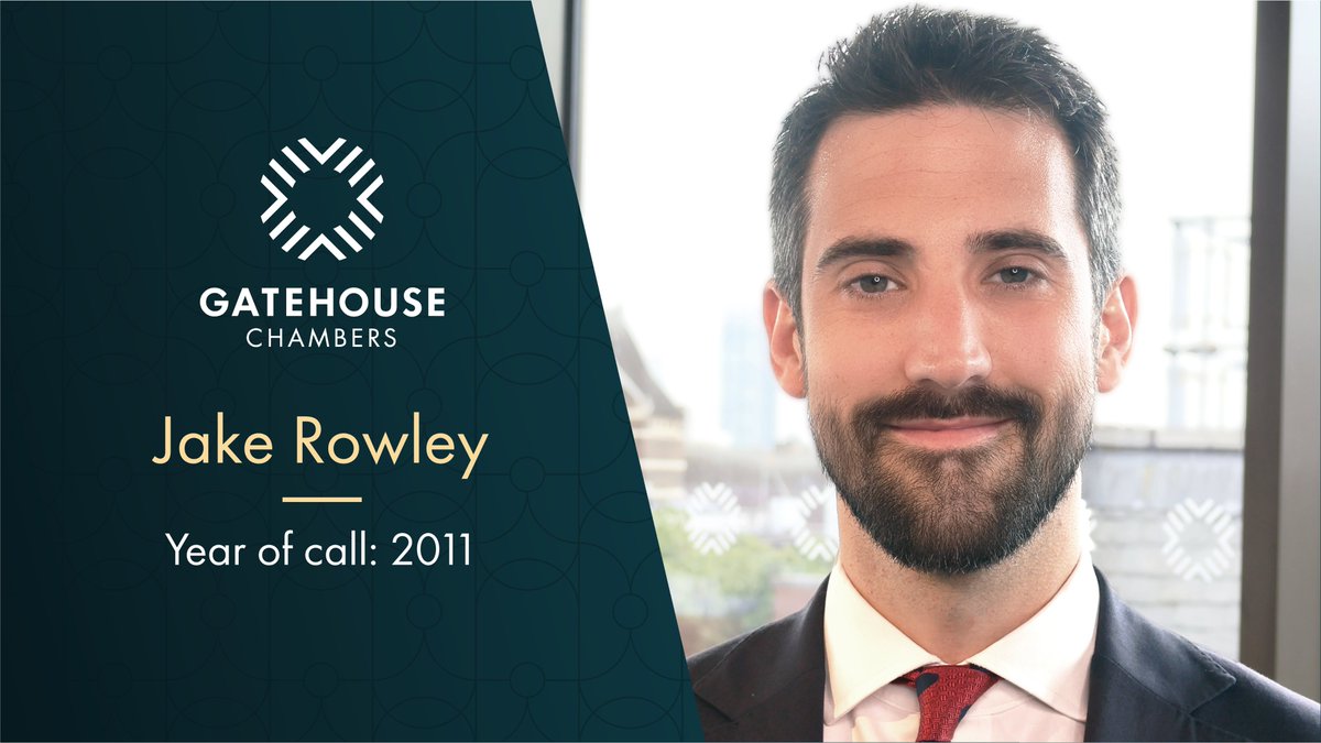 We're thrilled to welcome Jake Rowley as a member of chambers. Jake (2011 call) is an established practitioner whose core areas of practice are complex and high-value personal injury, commercial litigation, costs and insurance: gatehouselaw.co.uk/barrister/jake…