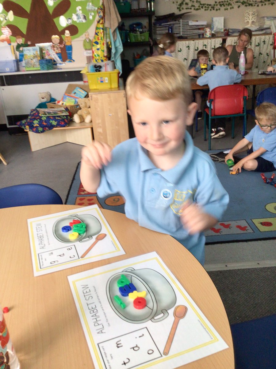 Making alphabet stew and spellings.