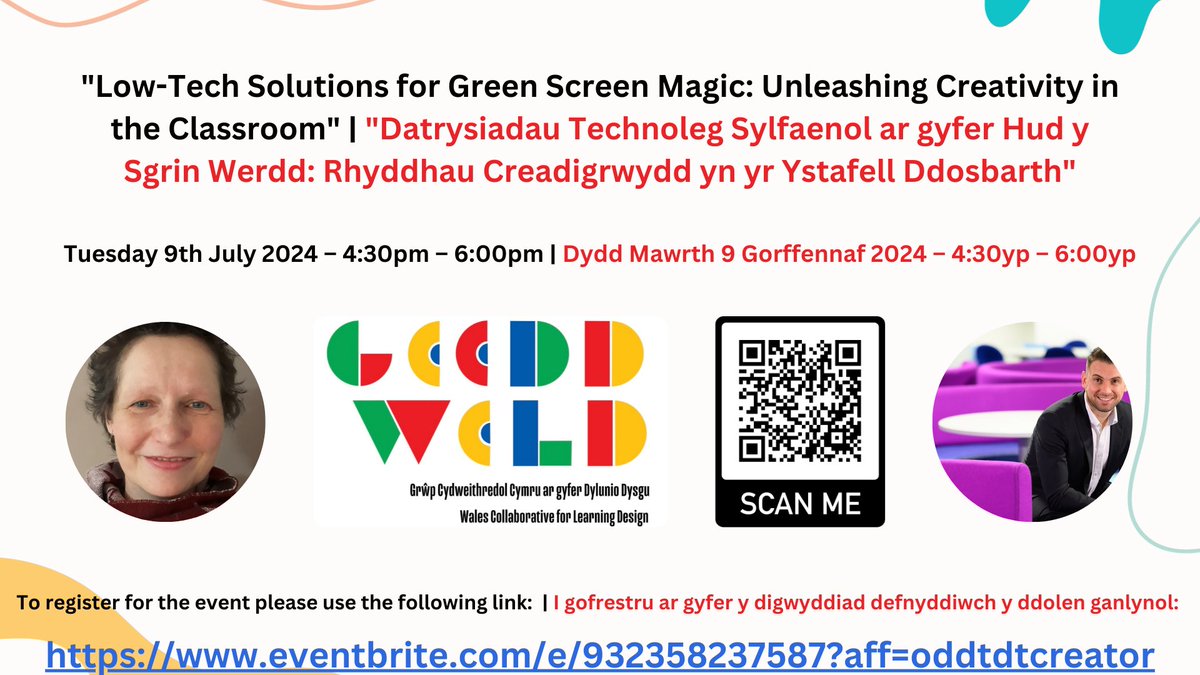 "Low-Tech Solutions for Green Screen Magic: Unleashing Creativity in the Classroom"

Join us for an exciting learning lab on green screen technology where you'll delve into the world of visual effects and creativity!
 
Register here: eventbrite.com/e/932358237587…
