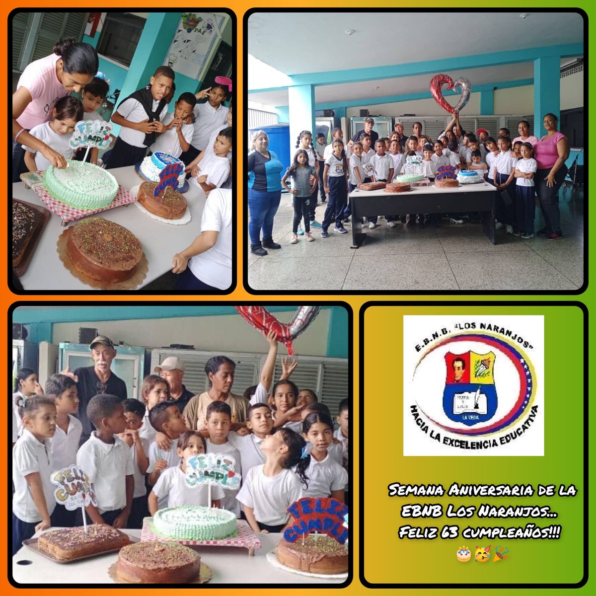 Semana Aniversaria de la EBNB Los Naranjos... Feliz 63 cumpleaños!!! 
🎂🥳🎉