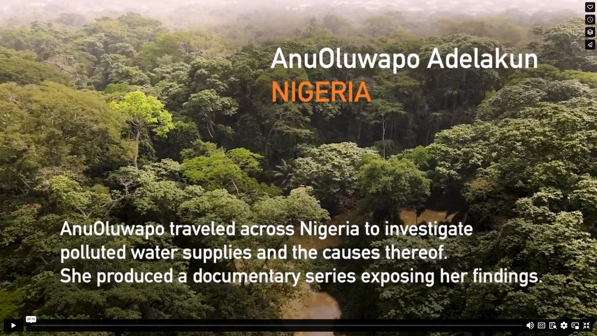 2022 Bertha Challenge Fellow <a href="/anuadelakun/">AnuOluwapo Adelakun</a>'s award-winning film was featured at Brazil's International Environmental Film Festival earlier this month. Her investigation into water pollution spurred the dissolution of a corrupt mining task force in Nigeria.  vimeo.com/820921040